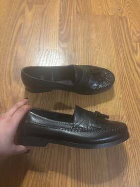 NWOT Croft & Barrow black Leather Tassels Fall Winter Preppy Shoes/ Loafers